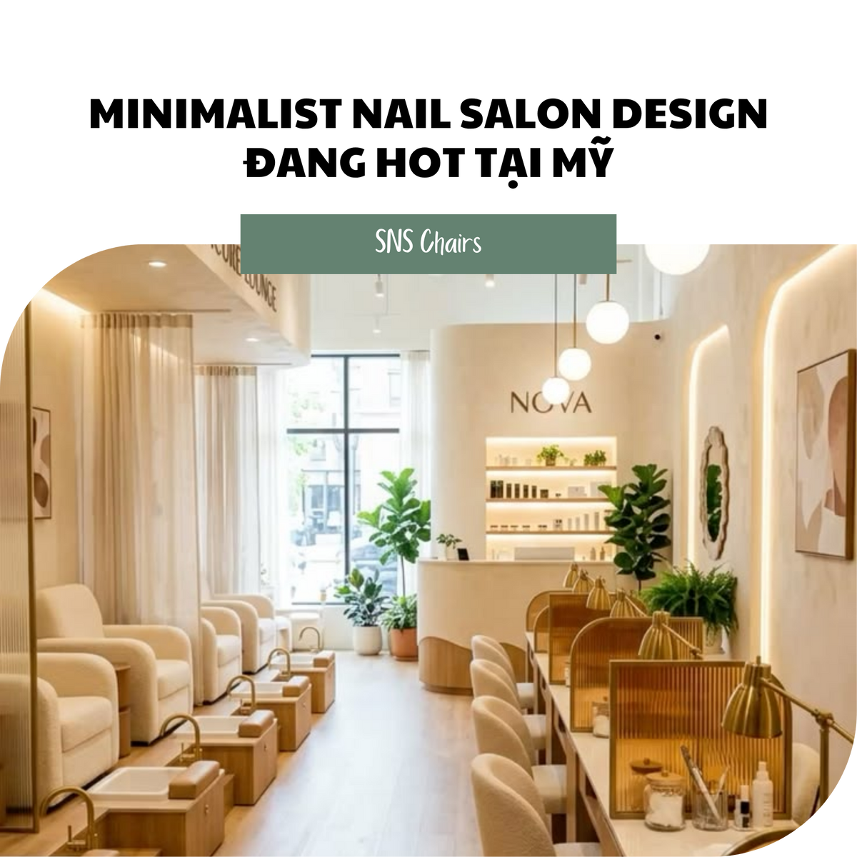 Minimalist Nail Salon Design Đang Hot Tại Mỹ