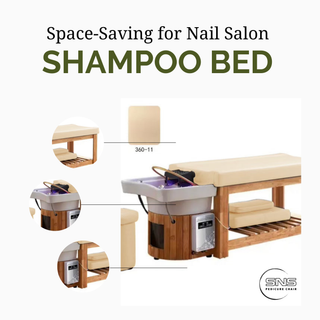 Space-Saving Shampoo Head Bed for Nail Salon