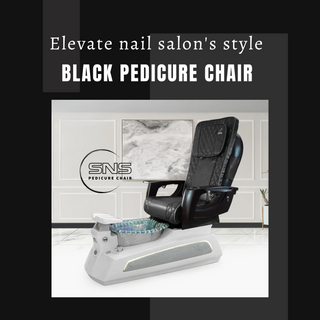 Black Pedicure Chairs: Elevate Nail Salon's style in Houston