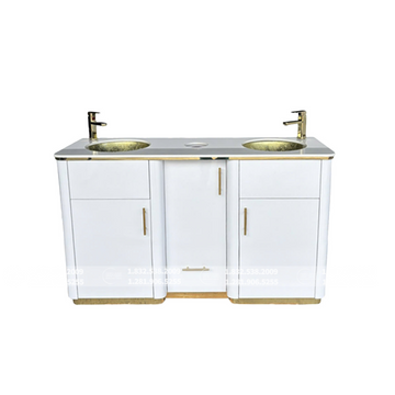 Translation missing: en.Kelly Double Sink 60 Under - White/Gold