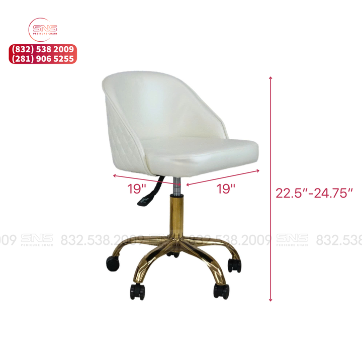 Translation missing: en.Combo Milan Customer Wheels / No Wheels | Erika Technician Chair | Ivory