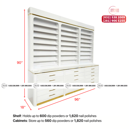Translation missing: en.Kelly Cabinet 96 White Gold