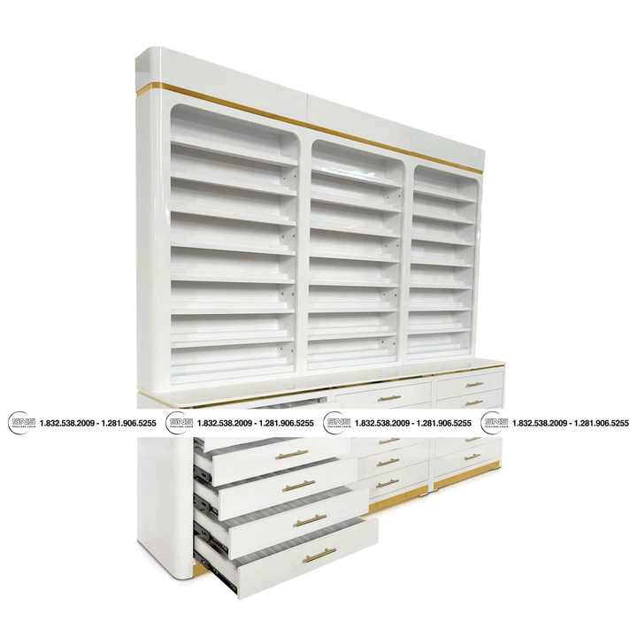 Translation missing: en.Kelly Cabinet 96 White Gold