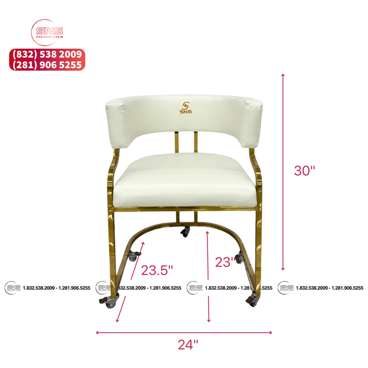 Translation missing: en.Combo Milan Customer Wheels / No Wheels | Erika Technician Chair | Ivory
