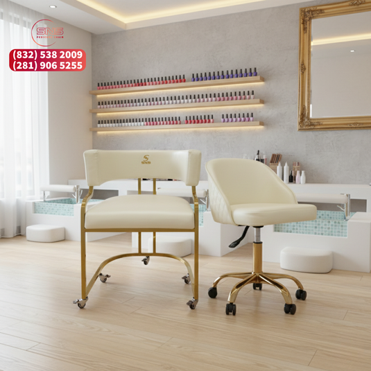 Translation missing: en.Combo Milan Customer Wheels / No Wheels | Erika Technician Chair | Ivory