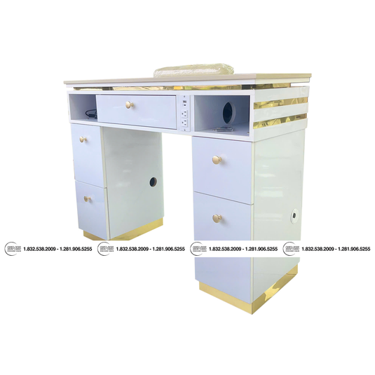 Translation missing: en.London Single Table - White/Gold