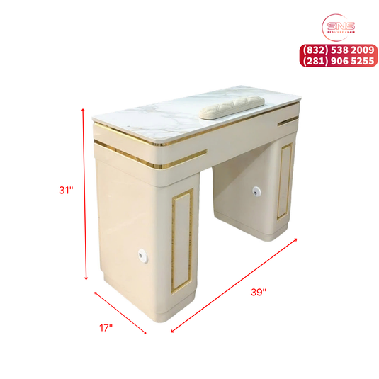 Translation missing: en.CHLOE Single Table Champagne/Gold