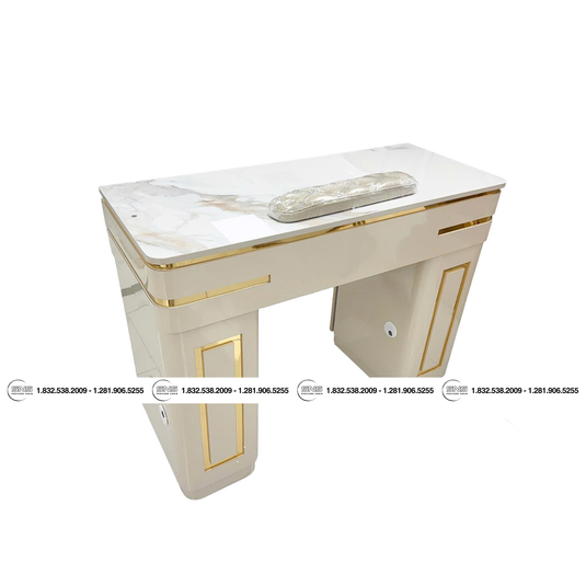 Translation missing: en.CHLOE Single Table Champagne/Gold