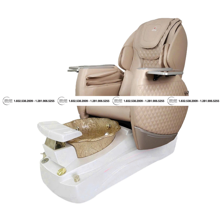 Translation missing: en.Katy III White Gold Pedicure Chair