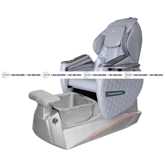 Translation missing: en.Pioneer II D Silver /Silver Pedicure Chair
