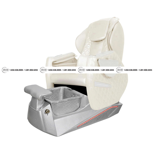 Translation missing: en.Pioneer II D Silver /Silver Pedicure Chair