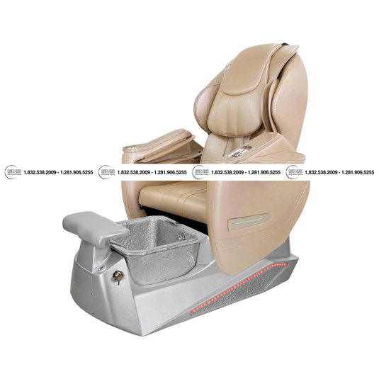 Translation missing: en.Pioneer II Silver/Silver Pedicure Chair