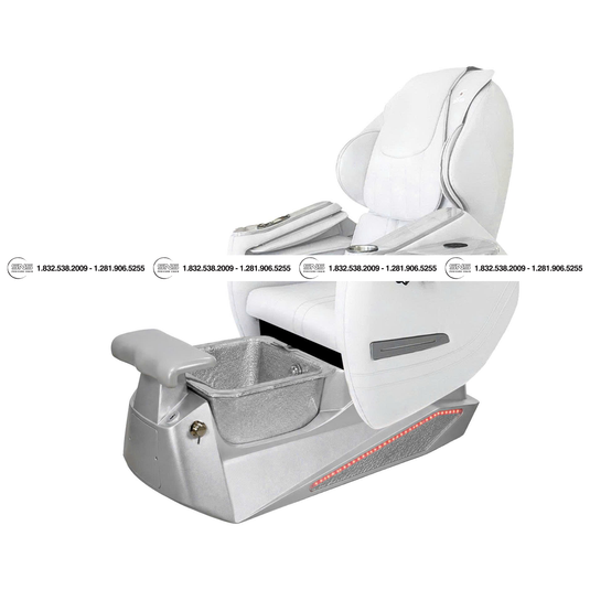Translation missing: en.Pioneer II Silver/Silver Pedicure Chair