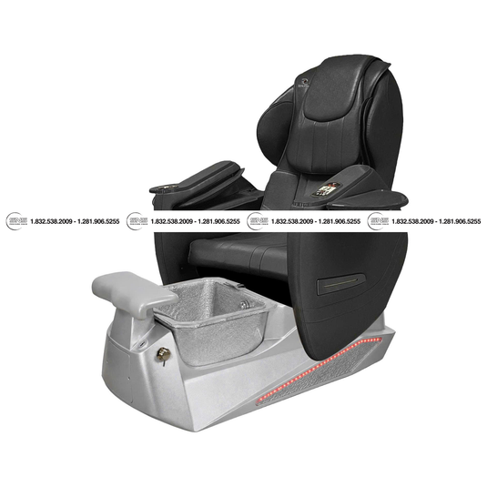 Translation missing: en.Pioneer II Silver/Silver Pedicure Chair