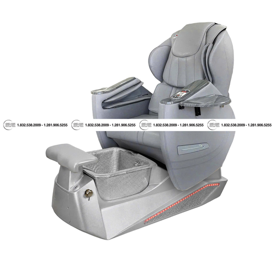 Translation missing: en.Pioneer II Silver/Silver Pedicure Chair