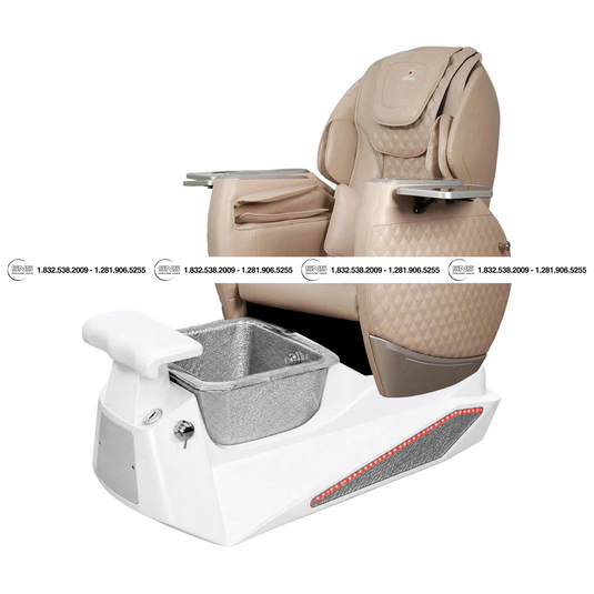 Translation missing: en.Pioneer III  Silver/Silver Pedicure Chair