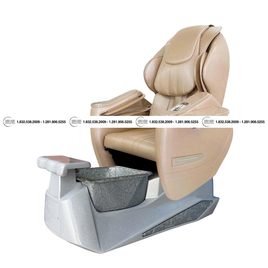 Translation missing: en.Pioneer II White /Silver Pedicure Chair