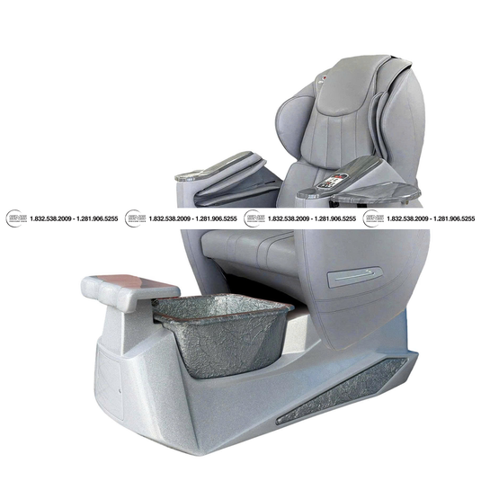 Translation missing: en.Pioneer II White /Silver Pedicure Chair