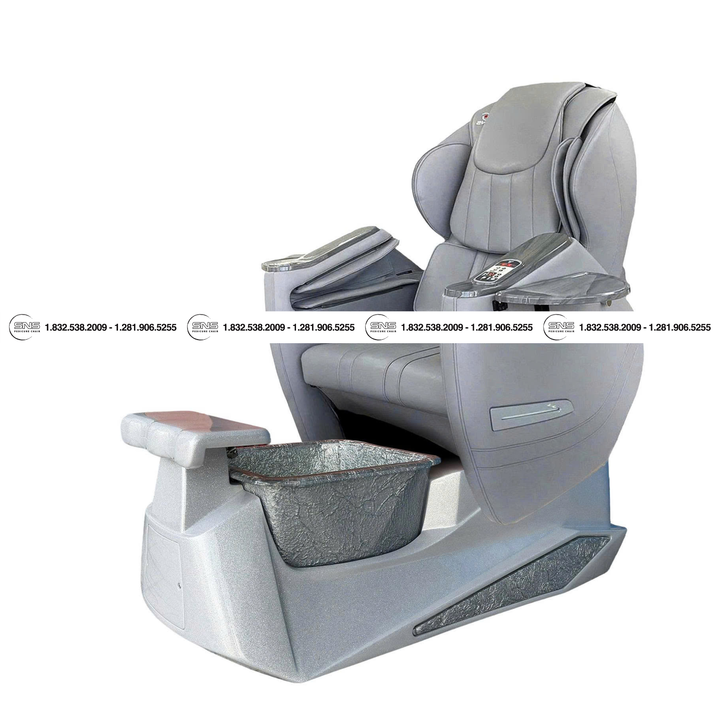 Translation missing: en.Pioneer II White /Silver Pedicure Chair