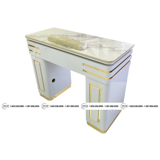 Translation missing: en.London Single Table - White/Gold