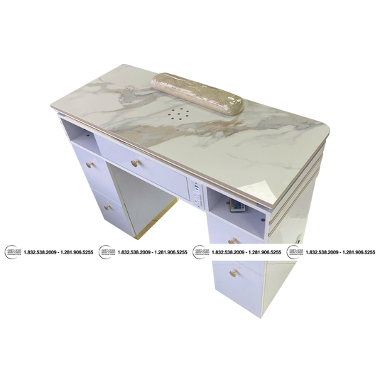 Translation missing: en.London Single Table - White/Gold