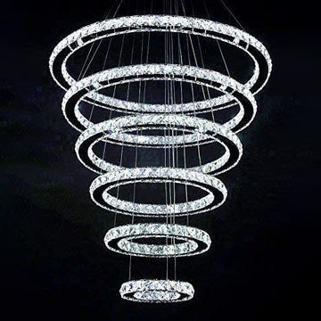 Translation missing: en.Crystal LED Pendant Lighting 6 Rings