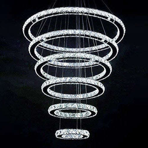 Translation missing: en.Crystal LED Pendant Lighting 6 Rings