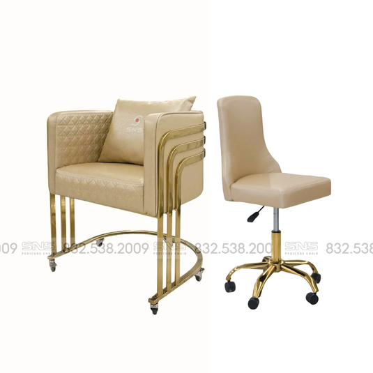 Translation missing: en.Combo Cuttie Customer  | Amber Technician Chair | Gold