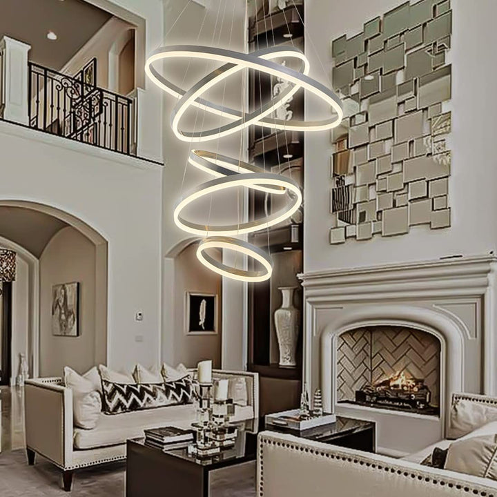 Translation missing: en.Contemporary Acrylic Modern Led Pendant Light 5 Rings