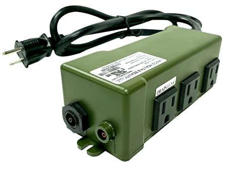 Translation missing: en.SNS Chairs Houston product, green power supply box with outlets and attached black power cord