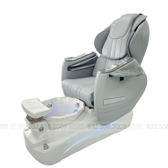 Katy II White/White Pedicure Chair