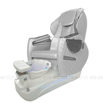 Katy II D White/White Pedicure Chair