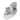 Katy II D White/Silver Pedicure Chair