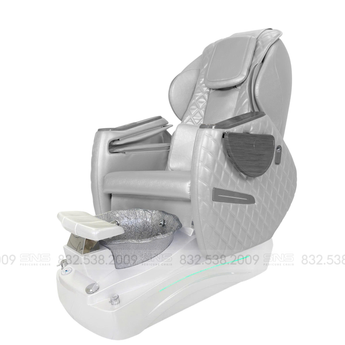 Katy II D White/Silver Pedicure Chair
