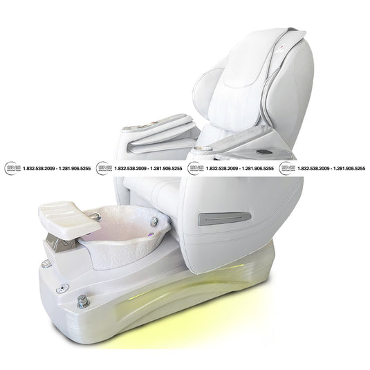 Translation missing: en.Katy II White/White Pedicure Chair