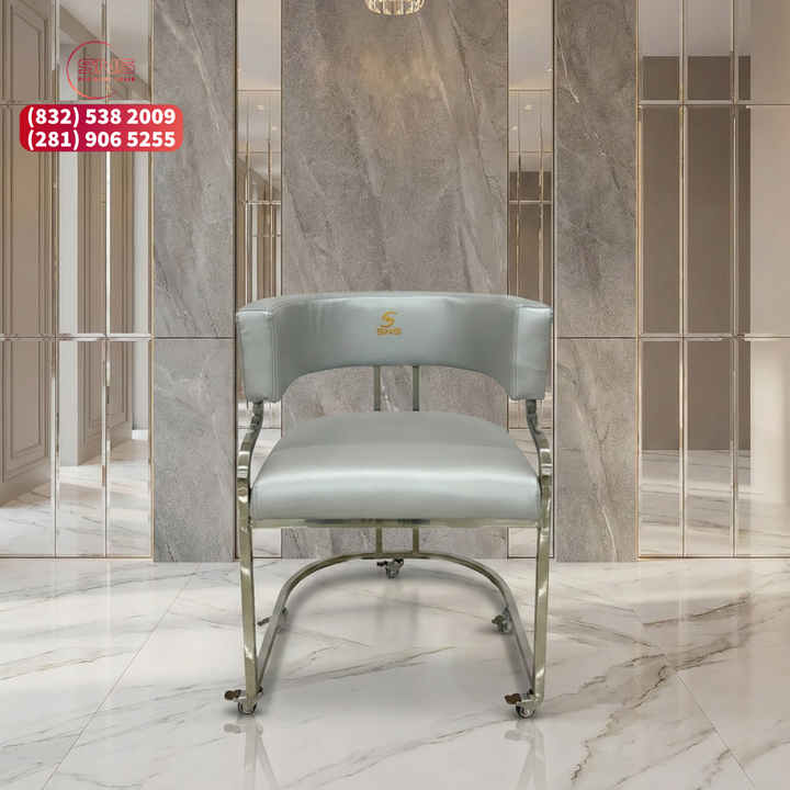 Translation missing: en.Milan Gray Customer Chair Wheels / No Wheels