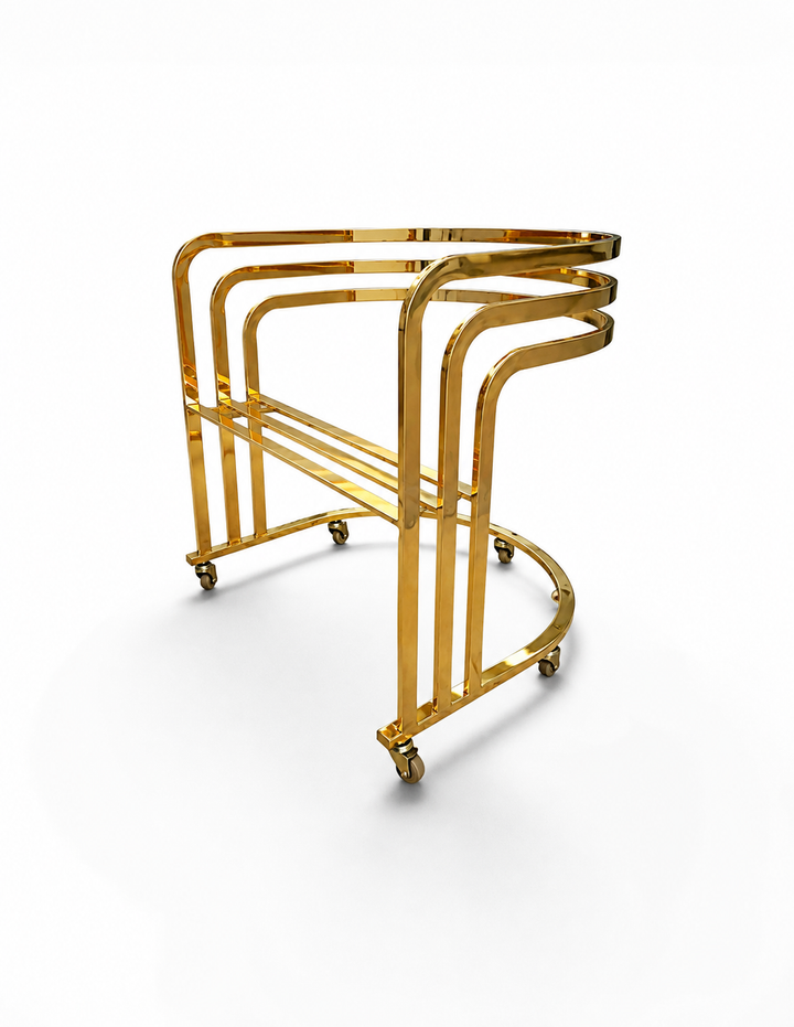 Translation missing: en.Cuttie Customer Chair Gold Leg with Wheels Only