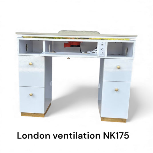 Translation missing: en.London Single Table White/Gold Ventilation Small NK175