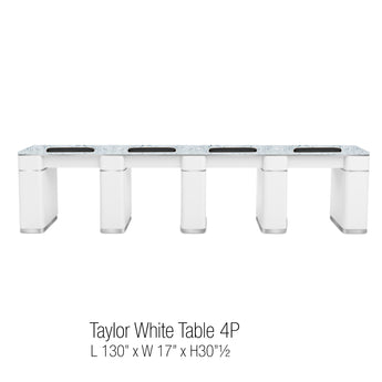 Taylor White Quadra Table