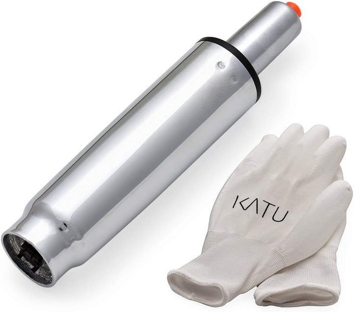 Translation missing: en.SNS Chairs Houston product: chrome gas lift cylinder for pedicure chair with white gloves
