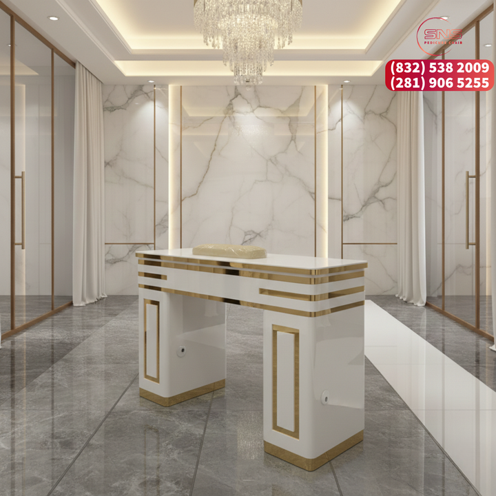 Translation missing: en.London Single Table - White/Gold