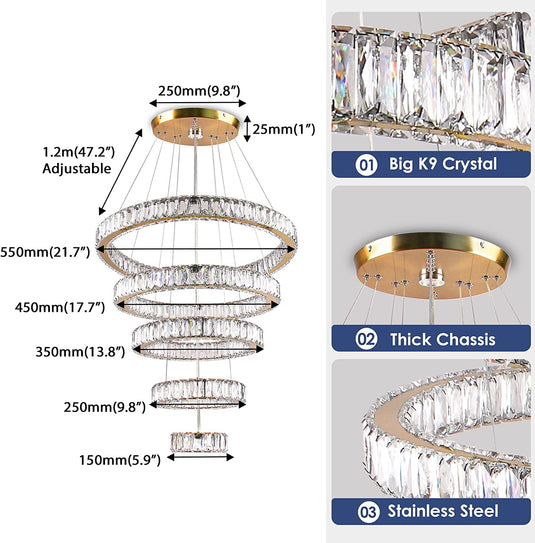 Translation missing: en.5 Rings Ceiling Light