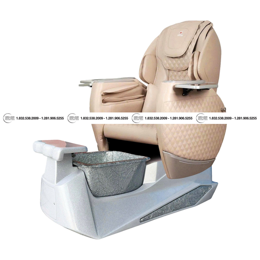 Translation missing: en.Pioneer III  White/Silver Pedicure Chair