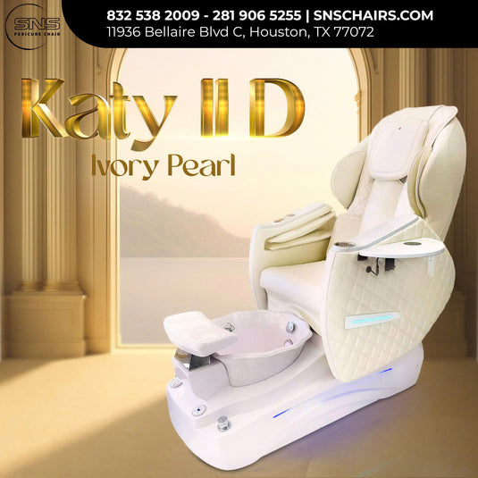 Translation missing: en.Katy II D White/White Pedicure Chair