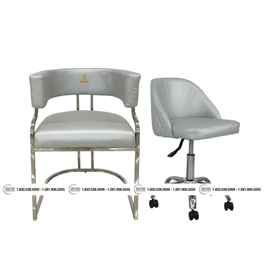 Translation missing: en.Combo Milan Customer Wheels / No Wheels | Erika Technician Chair | Gray