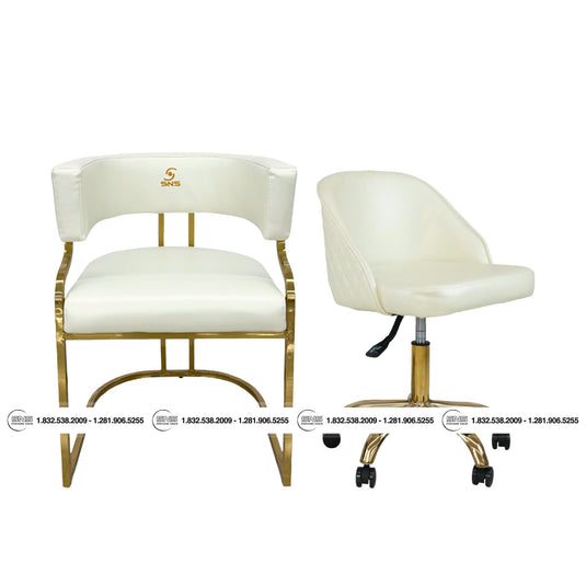 Translation missing: en.Combo Milan Customer Wheels / No Wheels | Erika Technician Chair | Ivory