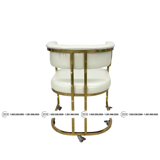 Translation missing: en.Milan Ivory Customer Chair Wheels / No Wheels