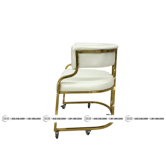 Translation missing: en.Milan Ivory Customer Chair Wheels / No Wheels