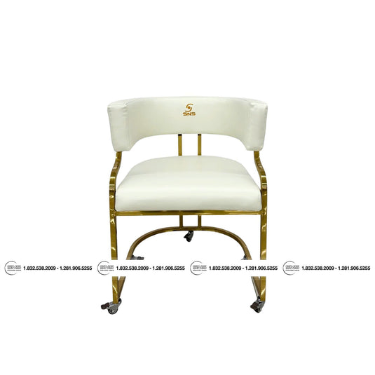 Translation missing: en.Milan Ivory Customer Chair Wheels / No Wheels