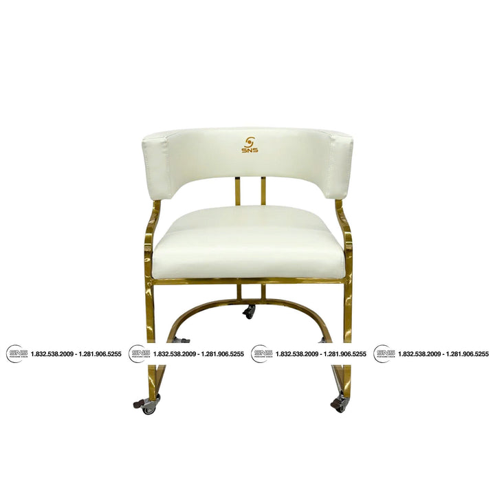 Translation missing: en.Milan Ivory Customer Chair Wheels / No Wheels